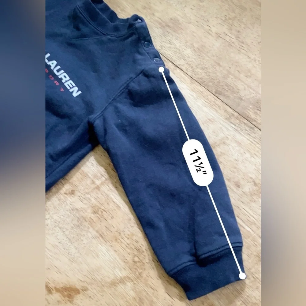 Vintage Ralph Lauren Polo Sport Toddler Sz XL Navy Graphic Sweatshirt‎